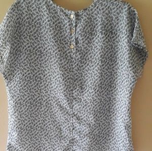 Black and white blouse